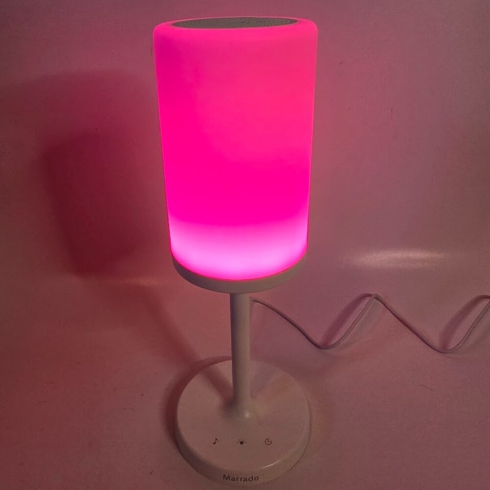 Marrado Color Bedside Table Lamp, Touch Sensor + Bluetooth Speaker